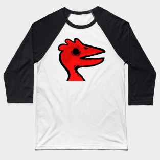 Red Bird Head Baseball T-Shirt